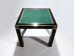 Jean Claude Mahey J C Mahey lacquered and brass game table 1970s - 989384