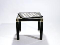 Jean Claude Mahey J C Mahey lacquered and brass game table 1970s - 989387