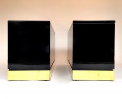 Jean Claude Mahey Pair of Lacquered Side Tables Trunk by Jean Claude Mahey 1970s France - 934605