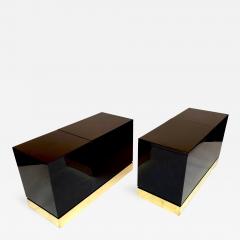 Jean Claude Mahey Pair of Lacquered Side Tables Trunk by Jean Claude Mahey 1970s France - 935841