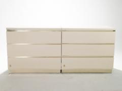 Jean Claude Mahey Pair of small lacquer chest of drawers by J C Mahey 1970s - 1025883