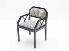 Jean Claude Mahey Rare pair of black lacquer chairs J C Mahey 1970s - 1581155