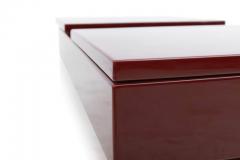 Jean Claude Mahey Red Lacquered Sliding Bar Coffee Table - 438274