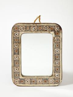 Jean Claude Malarmey Glazed Ceramic Wall Mirror by Jean Claude Malarmey Vallauris France - 3139935