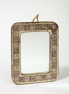 Jean Claude Malarmey Glazed Ceramic Wall Mirror by Jean Claude Malarmey Vallauris France - 3139939