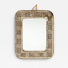 Jean Claude Malarmey Glazed Ceramic Wall Mirror by Jean Claude Malarmey Vallauris France - 3143872