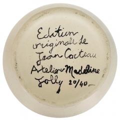 Jean Cocteau Rare Jean Cocteau Tall Vase Edition Atelier Madeline Jolly  - 3523016