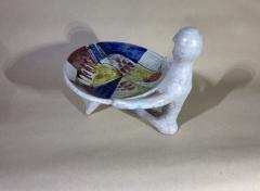 Jean Derval Ceramic Sculpture of a Person Holding a Plate - 2441848