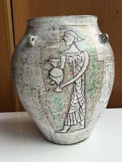 Jean Derval Ceramic Vase by Jean Derval Vallauris France 1960s - 4752370