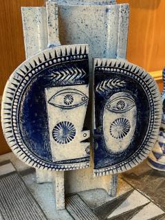 Jean Derval Ceramic table lamp by Roger Capron and Jean Derval France 1960s - 4406138