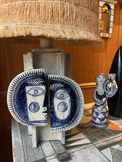 Jean Derval Ceramic table lamp by Roger Capron and Jean Derval France 1960s - 4406141