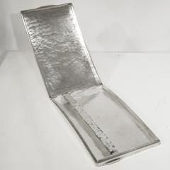 Jean Despres Cigarette box in silver plated metal by Jean Despres circa 1930 - 969846