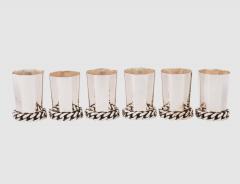 Jean Despres Cocktail shaker with six tumblers - 4338067