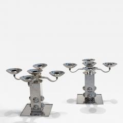 Jean Despres Important pair of candelabra - 4338111