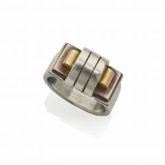 Jean Despres Jean Despr s French Modernist Silver and Gilt Silver Ring - 3275167
