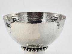 Jean Despres Jean Despr s Modernist Hammered Silver Plated Bowl France circa 1930s - 4217208