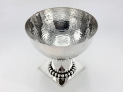 Jean Despres Jean Despr s Modernist Hammered Silver Plated Bowl France circa 1930s - 4217213