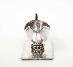 Jean Despres Jean Despres 1889 1980 A Silvered Metal Gravy Sauce Boat on Stand 1966 - 2138299