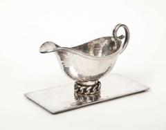 Jean Despres Jean Despres 1889 1980 A Silvered Metal Gravy Sauce Boat on Stand 1966 - 2138301