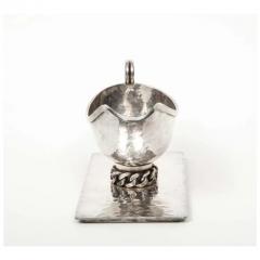 Jean Despres Jean Despres 1889 1980 A Silvered Metal Gravy Sauce Boat on Stand 1966 - 3899531