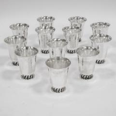 Jean Despres Set of 12 timbales - 2689158
