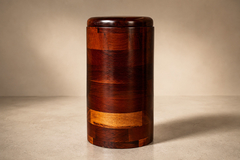 Jean Dobr Brazilian Modern Wine Holder with Lid in Rosewood Imbuia Wood by Jean Dobr  - 4707653