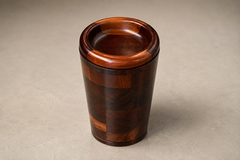 Jean Dobr Brazilian Modern Wine Holder with Lid in Rosewood Imbuia Wood by Jean Dobr  - 4707654
