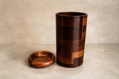 Jean Dobr Brazilian Modern Wine Holder with Lid in Rosewood Imbuia Wood by Jean Dobr  - 4707658
