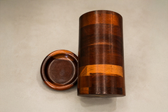 Jean Dobr Brazilian Modern Wine Holder with Lid in Rosewood Imbuia Wood by Jean Dobr  - 4707659