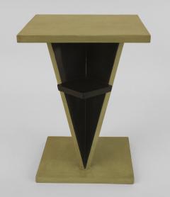 Jean Dunand French Art Deco Ebonized and Light Green Lacquered End Table - 428829