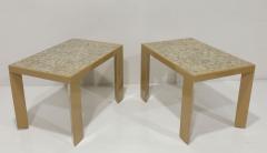 Jean Dunand Jean Dunand Style Egg Shell Lacquer Side Table Pair Available - 3716628