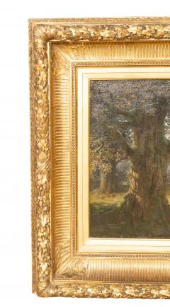Jean Edouard Dargent Large Oil On Canvas Painting Of A Man With His Dog - 4698432