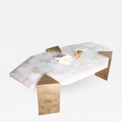 Jean Eves Lanvin Unique Coffee Table in Brass and Rock Crystal - 722244