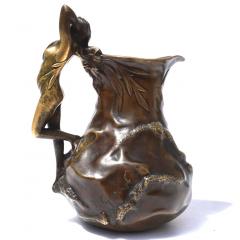 Jean Garnier Jean Garnier French Art Nouveau Bronze Nude Jug Sculpture - 3086777