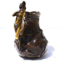 Jean Garnier Jean Garnier French Art Nouveau Bronze Nude Jug Sculpture - 3086778