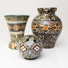 Jean Gerbino 3 French Vallauris Clay Mosaic Vase by Ceramicist Jean Gerbino - 626669