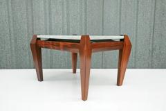 Jean Gillon Brazilian Modern Coffee Table in Hardwood Marble Jean Gillon 1968 Brazil - 3186955