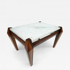 Jean Gillon Brazilian Modern Coffee Table in Hardwood Marble Jean Gillon 1968 Brazil - 3194935