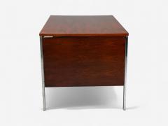 Jean Gillon Brazilian Modern Jacaranda Chrome Writing Desk Brazil 1960s - 4350149