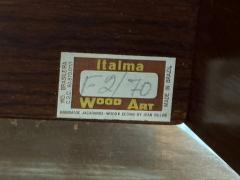 Jean Gillon Brazilian Modern Jacaranda Chrome Writing Desk Brazil 1960s - 4350151