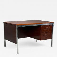 Jean Gillon Brazilian Modern Jacaranda Chrome Writing Desk Brazil 1960s - 4351312