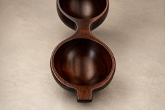 Jean Gillon Decorative Tray with Three Compartments in Brazilian Rosewood by Jean Gillon - 4698907