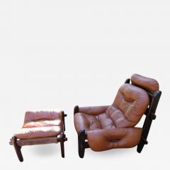 Jean Gillon Fabulous Brazilian Rosewood Jean Gillon Lounge Chair and Ottoman for Probel - 1476145