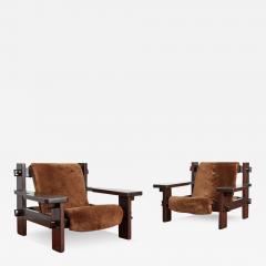 Jean Gillon JEAN GILLON PADDLE SHEARLING ARM CHAIRS - 3563846