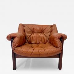Jean Gillon Leather Tijuca Chair Jean Gillon for Italma Brazil Circa 1960 - 3540480