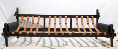 Jean Gillon Mid Century Modern Sofa in Hardwood Leather by Jean Gillon 1970 Brazil - 3186522