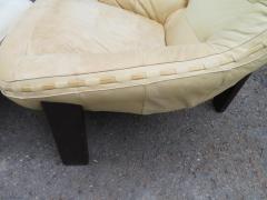 Jean Gillon Rare Pair Jean Gillon Rosewood Leather Lounge Chair Ottoman Probel Brazilian - 2707655