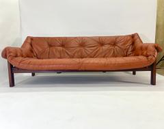 Jean Gillon Tijuca Sofa in Leather by Jean Gillon for Italma Brazil Circa 1960 - 3536571