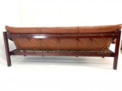 Jean Gillon Tijuca Sofa in Leather by Jean Gillon for Italma Brazil Circa 1960 - 3536675