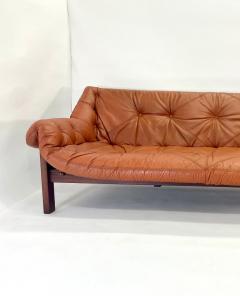 Jean Gillon Tijuca Sofa in Leather by Jean Gillon for Italma Brazil Circa 1960 - 3536686